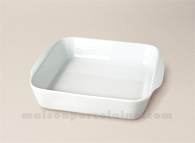 PLAT A FOUR ROTIR CARRE PORCELAINE BLANCHE 15X15