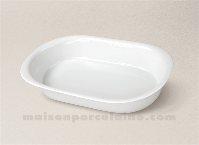 PLAT A FOUR ROTIR STOCKHOLM PORCELAINE BLANCHE 31X21CM