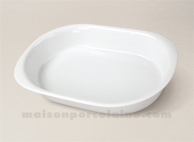 PLAT A FOUR ROTIR STOCKHOLM PORCELAINE BLANCHE 36X26CM