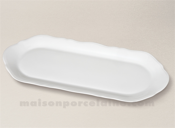 PLAT CAKE LIMOGES PORCELAINE BLANCHE COLBERT