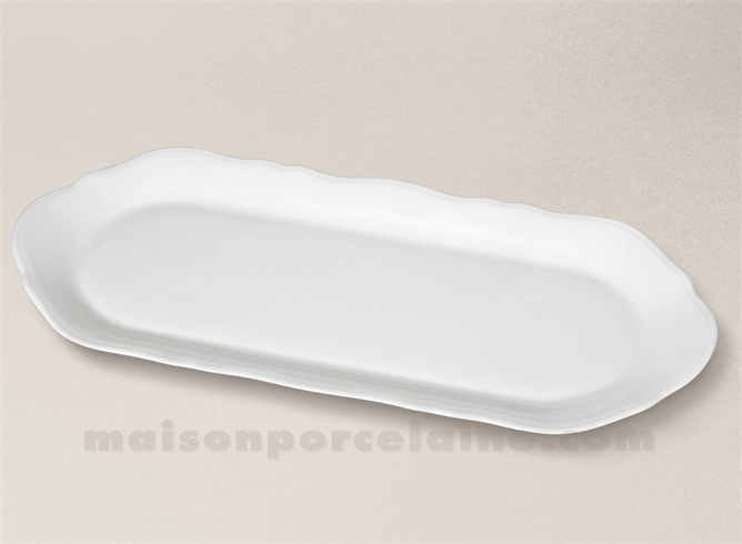 PLAT CAKE PORCELAINE BLANCHE COLBERT FABRIQUEE EN FRANCE