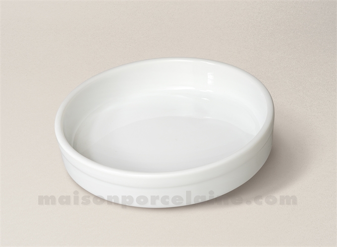 PLAT CREME BRULEE PORCELAINE BLANCHEE 3 TOQUES 13.5X3