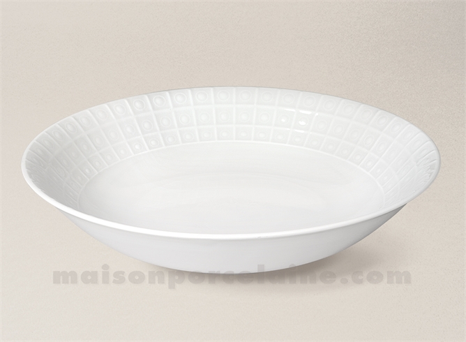 PLAT CREUX LIMOGES PORCELAINE BLANCHE OSMOSE