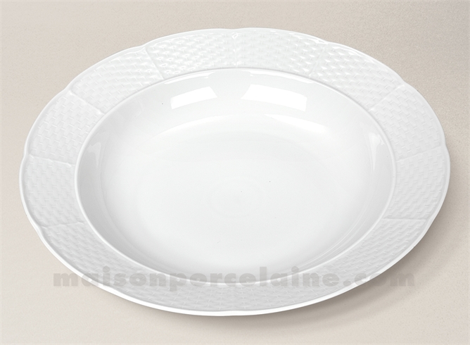 PLAT CREUX PORCELAINE BLANCHE NATACHA D31