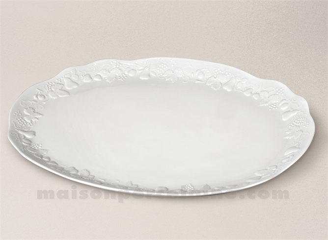 PLAT DINDE CALIFORNIA PORCELAINE BLANCHE 48X34