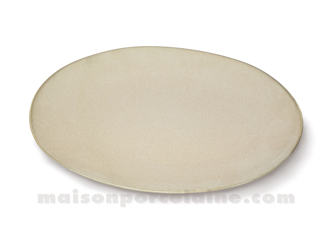 PLAT OVAL PORCELAINE OKRA SAFRAN 30.5X21CM