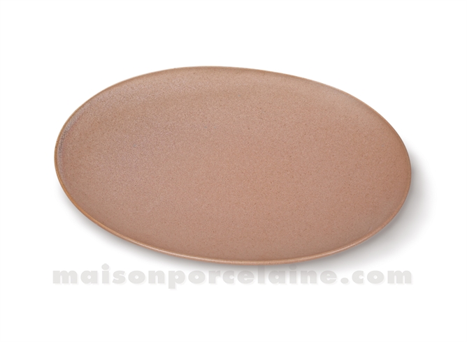 PLAT OVAL PORCELAINE OKRA TERRACOTA 24,5X17,5CM