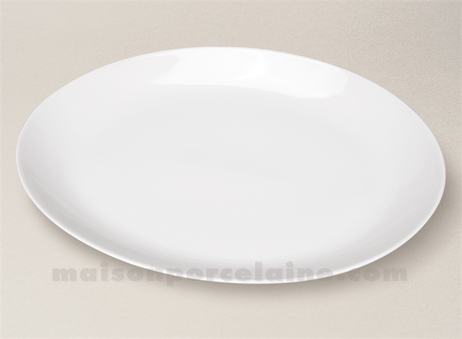 PLAT OVALE PORCELAINE BLANCHE ARTOIS 37,5X26 CM