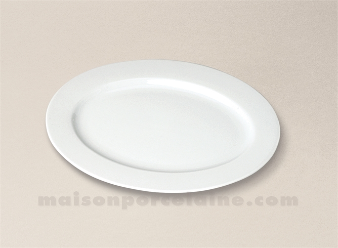 PLAT OVALE/RAVIER PORCELAINE BLANCHE OVALE AILE SOLOGNE 25.5X18.5