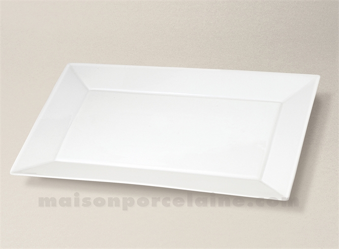 PLAT RECTANGULAIRE PORCELAINE BLANCHE KYOTO 34X19