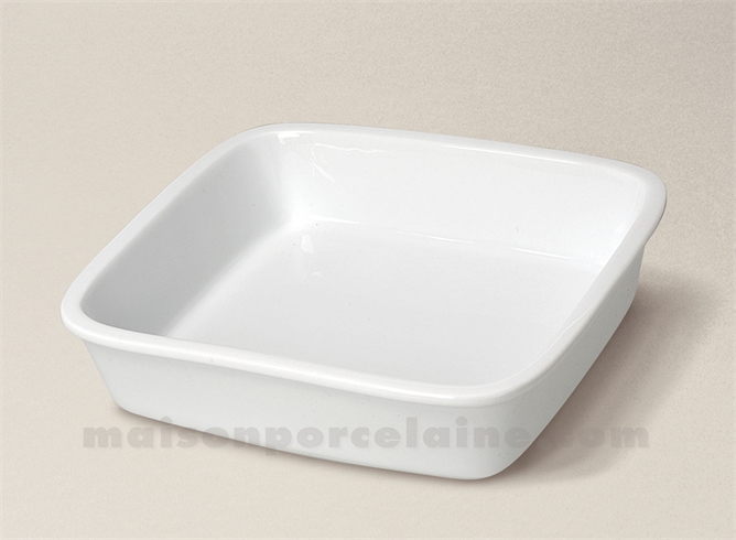 PLAT SURGELES RECTANGULAIRE PORCELAINE BLANCHE 20X18