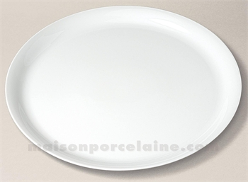 PLAT TARTE LIMOGES PORCELAINE BLANCHE ENVIE D32