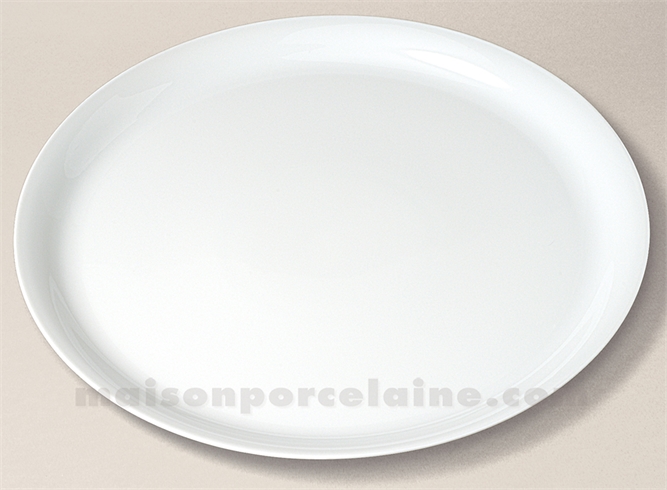 PLAT TARTE PORCELAINE BLANCHE HAUSSMANN FABRIQUE EN FRANCE D32