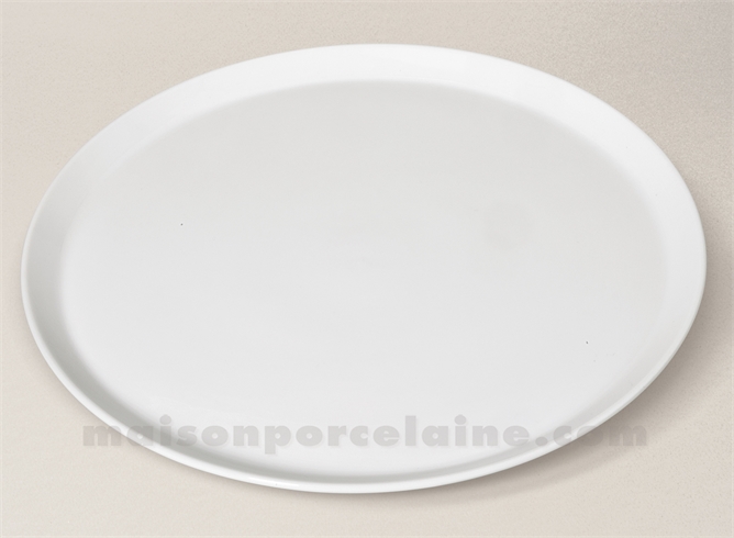 PLAT TARTE PORCELAINE BLANCHE SOLOGNE D31.5