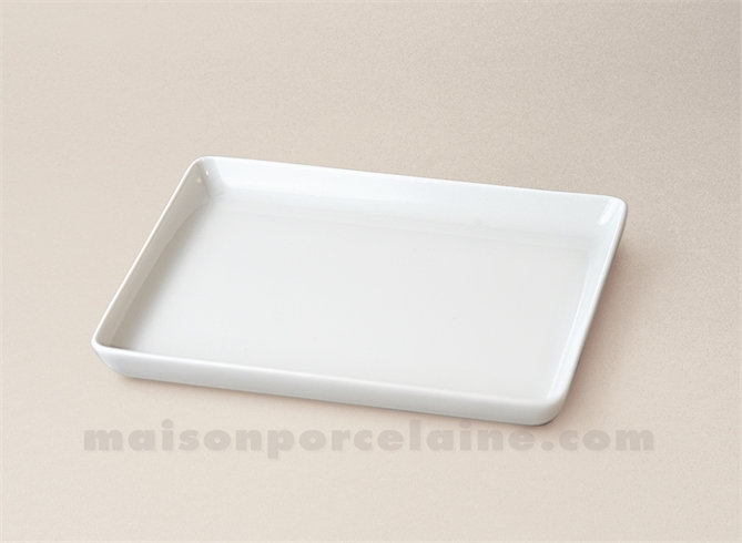 PLATEAU PORCELAINE BLANCHE LIMOGES RECTANGULAIRE MERCURE 16X12222
