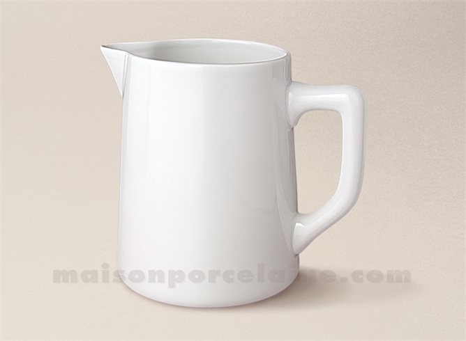 POT EAU PORCELAINE BLANCHE LIMOGES DROIT UNI 16X18 1.25L