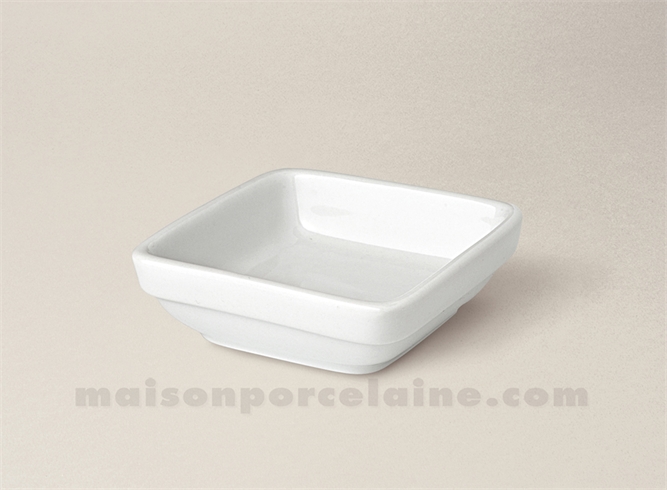 RAVIER A FOUR CARRE EMPILABLE PORCELAINE BLANCHE CHR D11CM