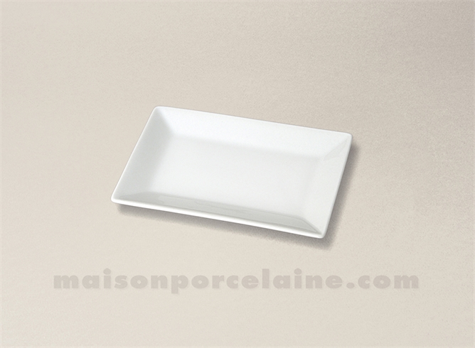 RAVIER PORCELAINE BLANCHE RECTANGULAIRE KYOTO 13X8.5