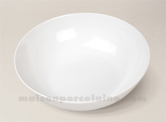 SALADIER BAS PORCELAINE BLANCHE OSAKA 24.5X7.5CM