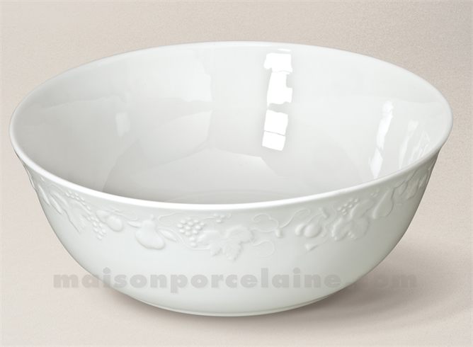 SALADIER CALIFORNIA PORCELAINE BLANCHE GEANT D30