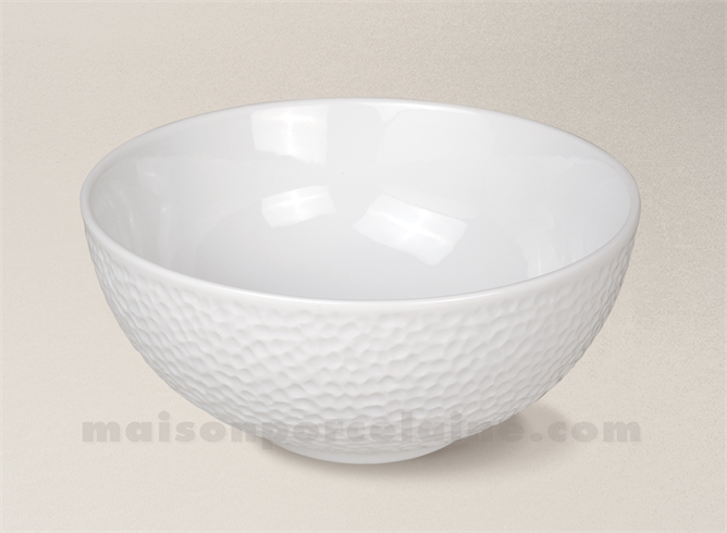 SALADIER INDIVIDUEL PORCELAINE BLANCHE EMULSION D16 X 7CM 80CL
