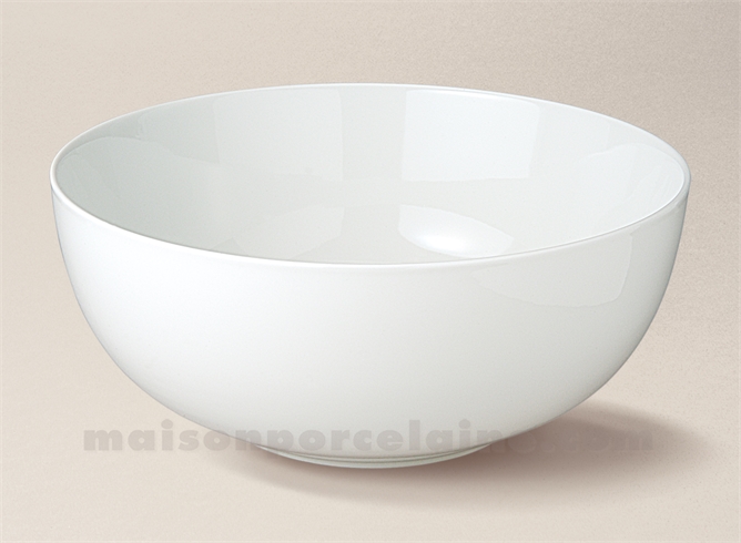 SALADIER PORCELAINE BLANCHE BOULE FLANDRE N°2 25X10.5