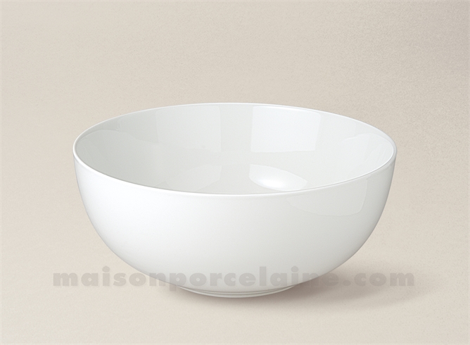 SALADIER PORCELAINE BLANCHE BOULE FLANDRE N°6 17X6.5