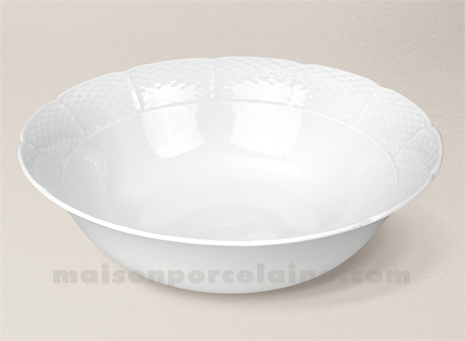 SALADIER PORCELAINE BLANCHE NATACHA GM D26