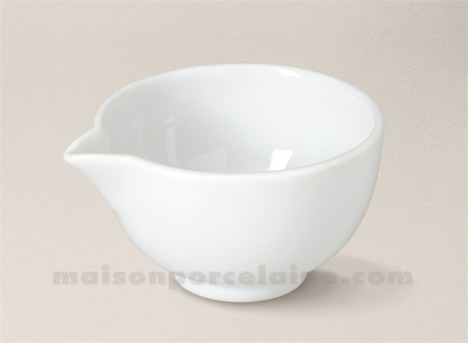 SAUCIERE INDIVIDUELLE PORCELAINE BLANCHE BOULE 9X4,8 9CL