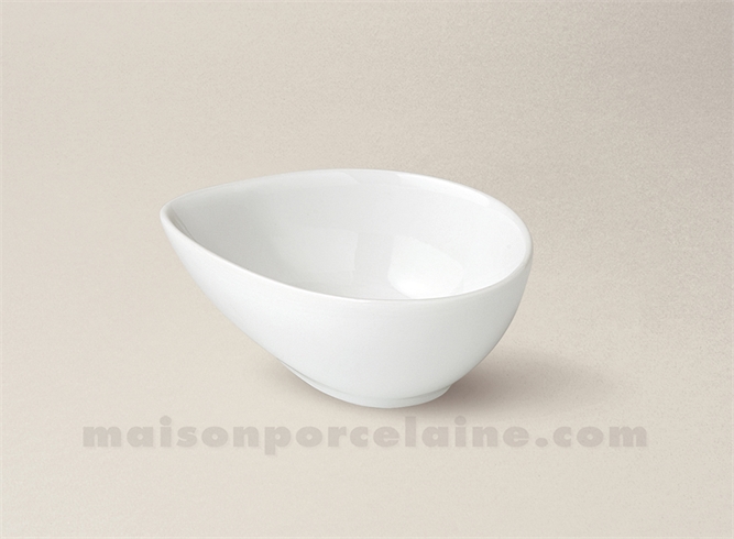 SAUCIERE PORCELAINE BLANCHE GOUTTE 10X8.5 8CL