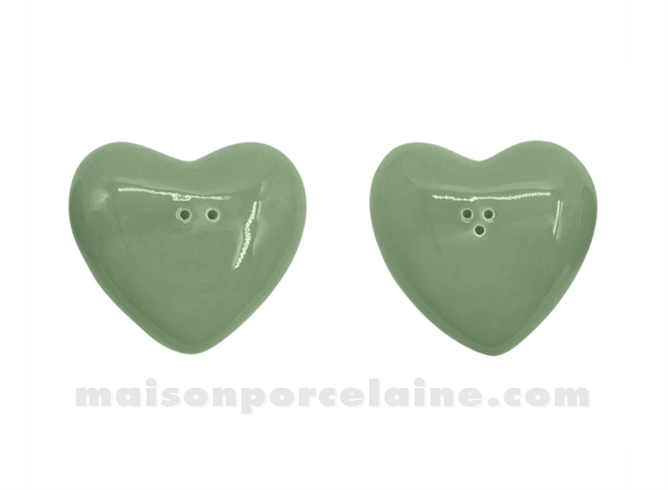 SEL ET POIVRE - SET CŒUR MATCHA L7 P6,5 H2CM