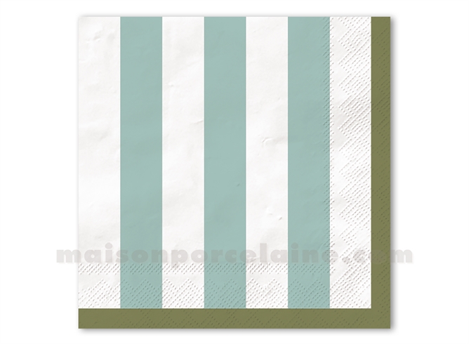 SERVIETTE PAPIER RAYURE BLEU GIVRÉ X20