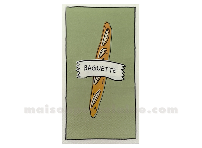 SERVIETTE PAPIER RECTANGLE BAGUETTE X15