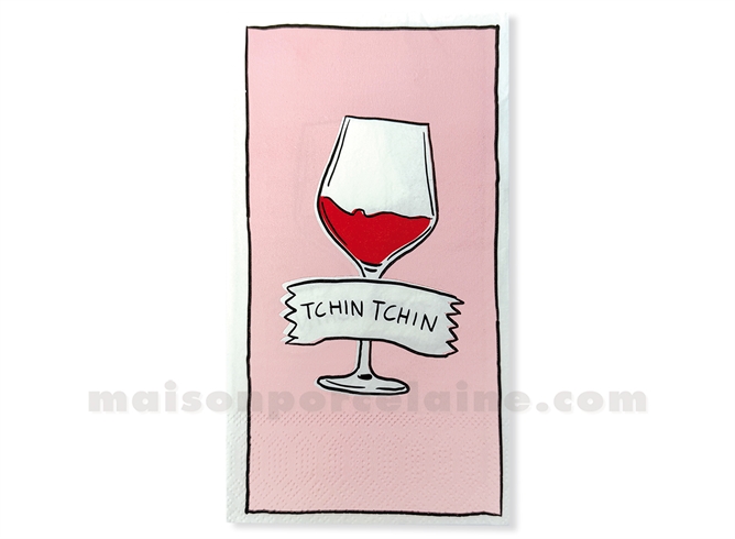 SERVIETTE PAPIER RECTANGLE TCHIN TCHIN X15