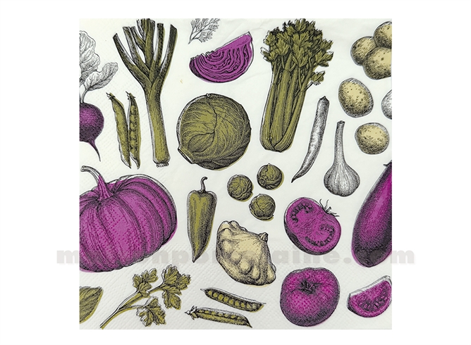SERVIETTE PAPIER VEGGIE MANIA X20