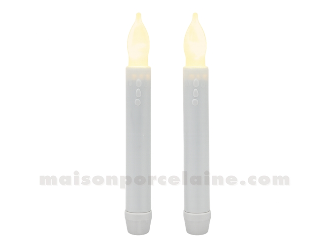 SET DE 2 DÉCO BOUGIE LED À PILES D2,3 H16CM