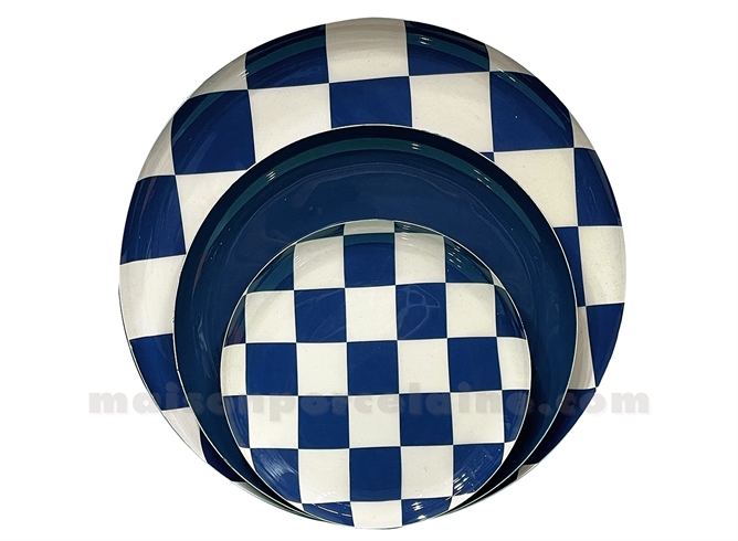 SET DE 3 PLATEAUX ROND CUCCINA BLEU D15, D19, D24CM