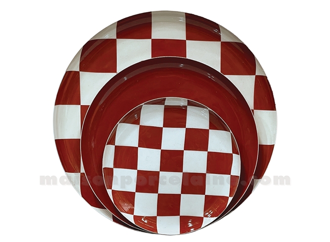 SET DE 3 PLATEAUX ROND CUCCINA PAPRIKA D15, D19, D24CM