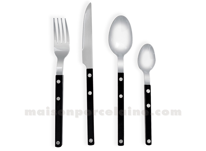 SET INDIV COUVERTS 4PCS GUSTAVE NOIR