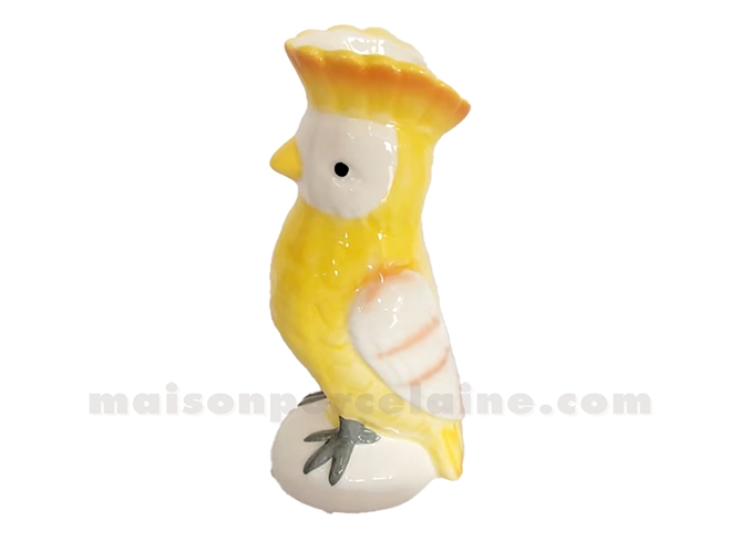 SOLIFLORE PERROQUET JAUNE PM L6,5 P5 H13CM