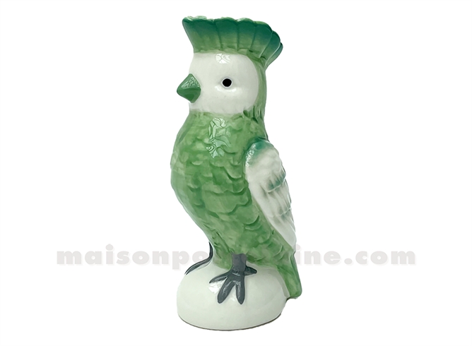 SOLIFLORE PERROQUET VERT PM L6,5 P5 H13CM