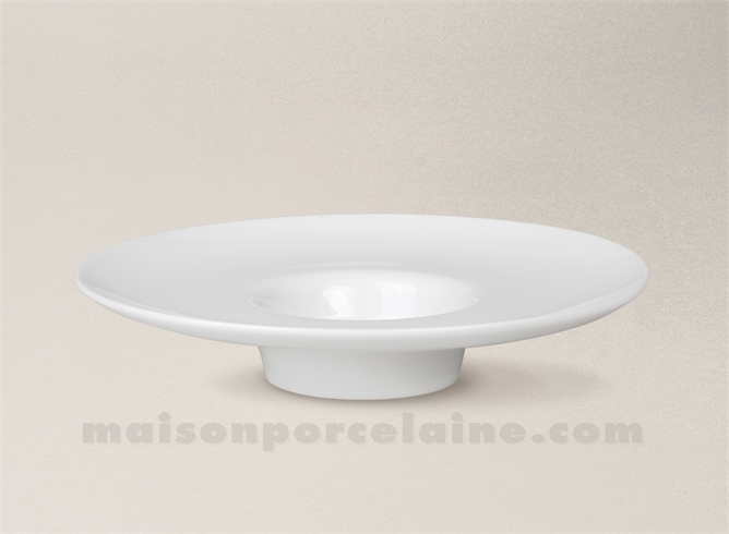 SOUCOUPE PORCELAINE BLANCHE LIMOGES D15.5X3.5CM5X3.5CM