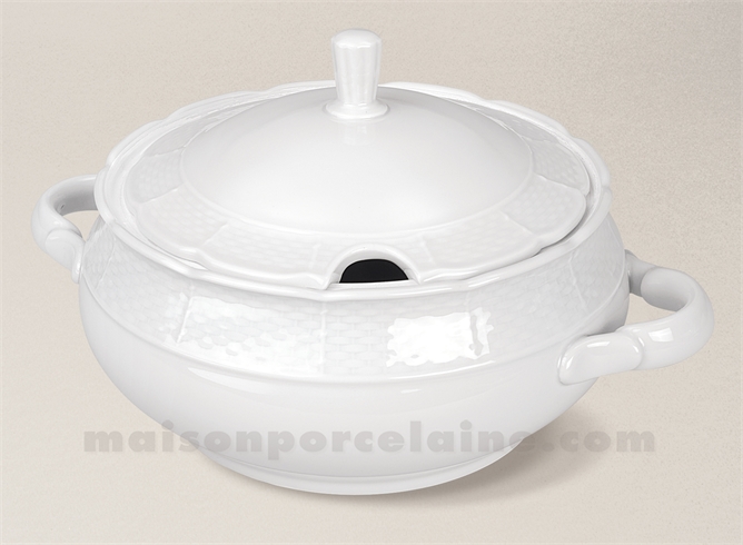 SOUPIERE PORCELAINE BLANCHE NATACHA PM 2.7L