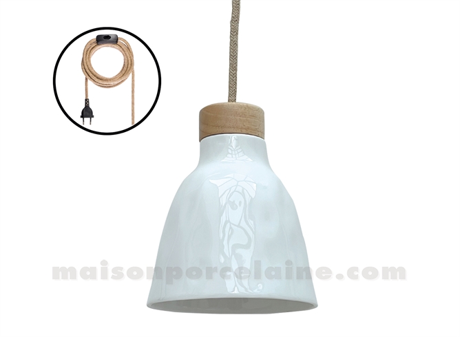 SUSPENSION PORCELAINE UNI12 H14,5CM