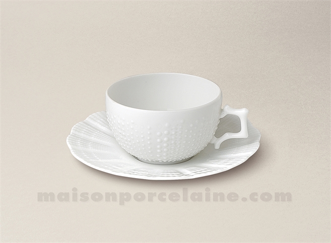 TASSE CAFE+SCPE PATE EXTRA BLANCHE CORAIL