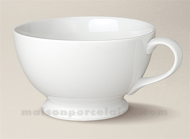 TASSE DEJEUNER BOULE SUR PIED JUMBO PORCELAINE BLANCHE15X9 70CL