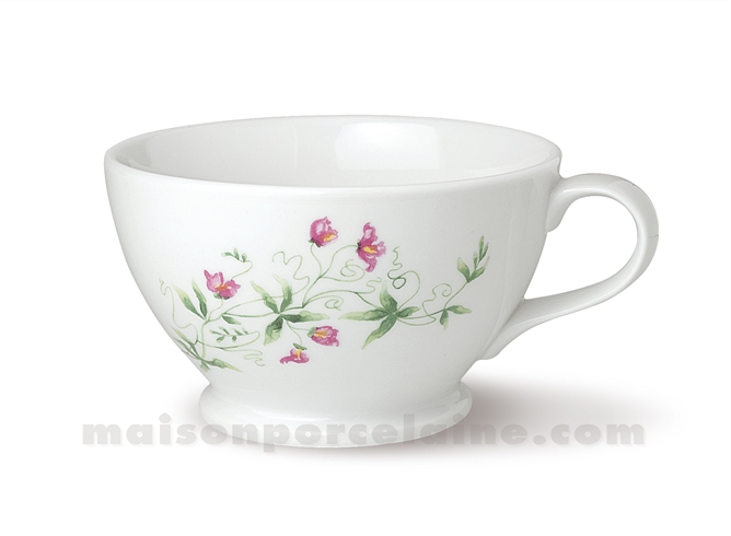 TASSE DEJEUNER BOULE SUR PIED JUMBO PORCELAINE BLANCHE15X9 70CL