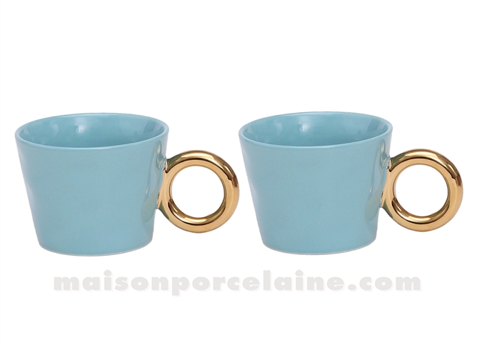 TASSE MATINS CALINS - SET DE 2 BLEU D10,4CM H7,8CM 33CL