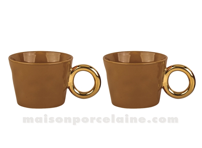 TASSE MATINS CALINS - SET DE 2 OCRE D10,4CM H7,8CM 33CL