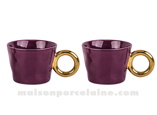 TASSE MATINS CALINS - SET DE 2 VIOLET D10,4CM H7,8CM 33CL